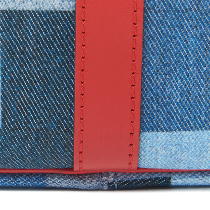 Louis Vuitton Denim Damier Monogram Patchwork Speedy Bandouliere 30 Blue Rouge 8 of 9