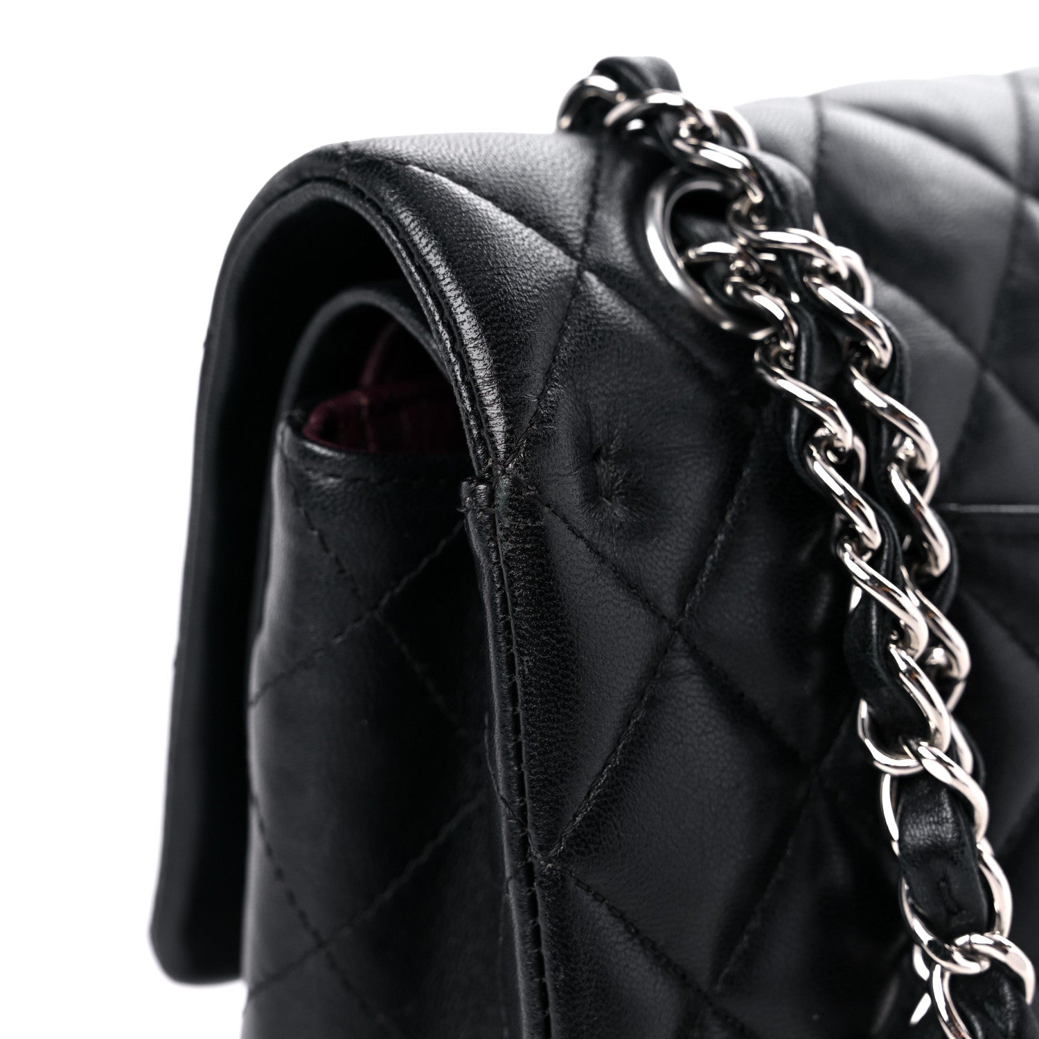 Chanel Lambskin Quilted Medium Double Flap Black 22 of 22