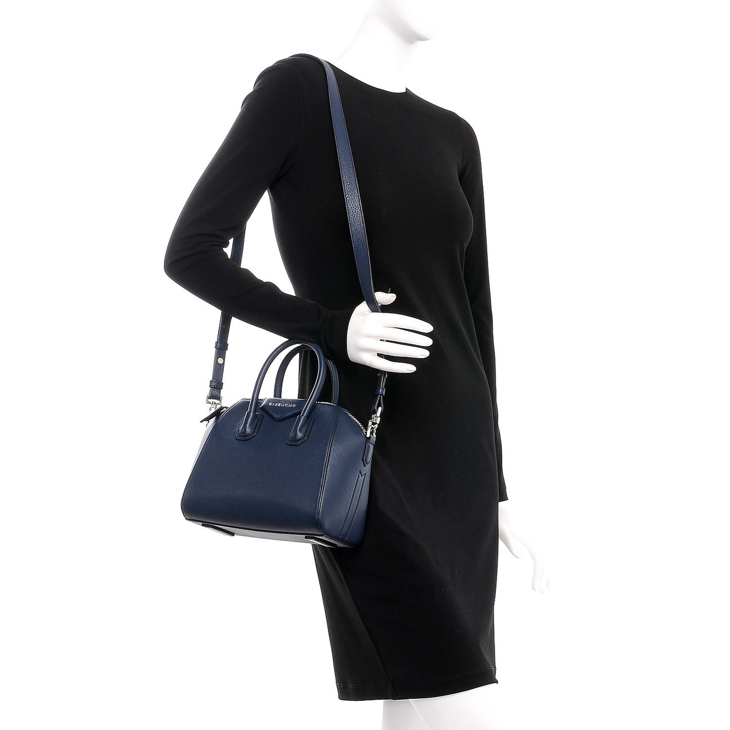 Sugar Goatskin Mini Antigona Night Blue