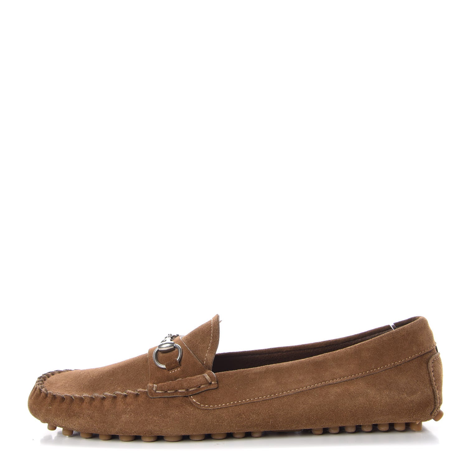 Gucci Suede Womens Horsebit Driver Loafer 39 Brown 1 of 9