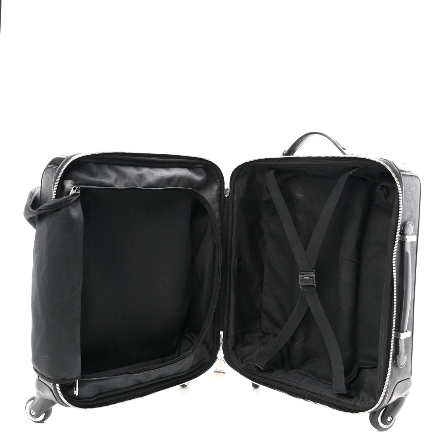 GG Supreme Monogram Calfskin Carry On Trolley Black