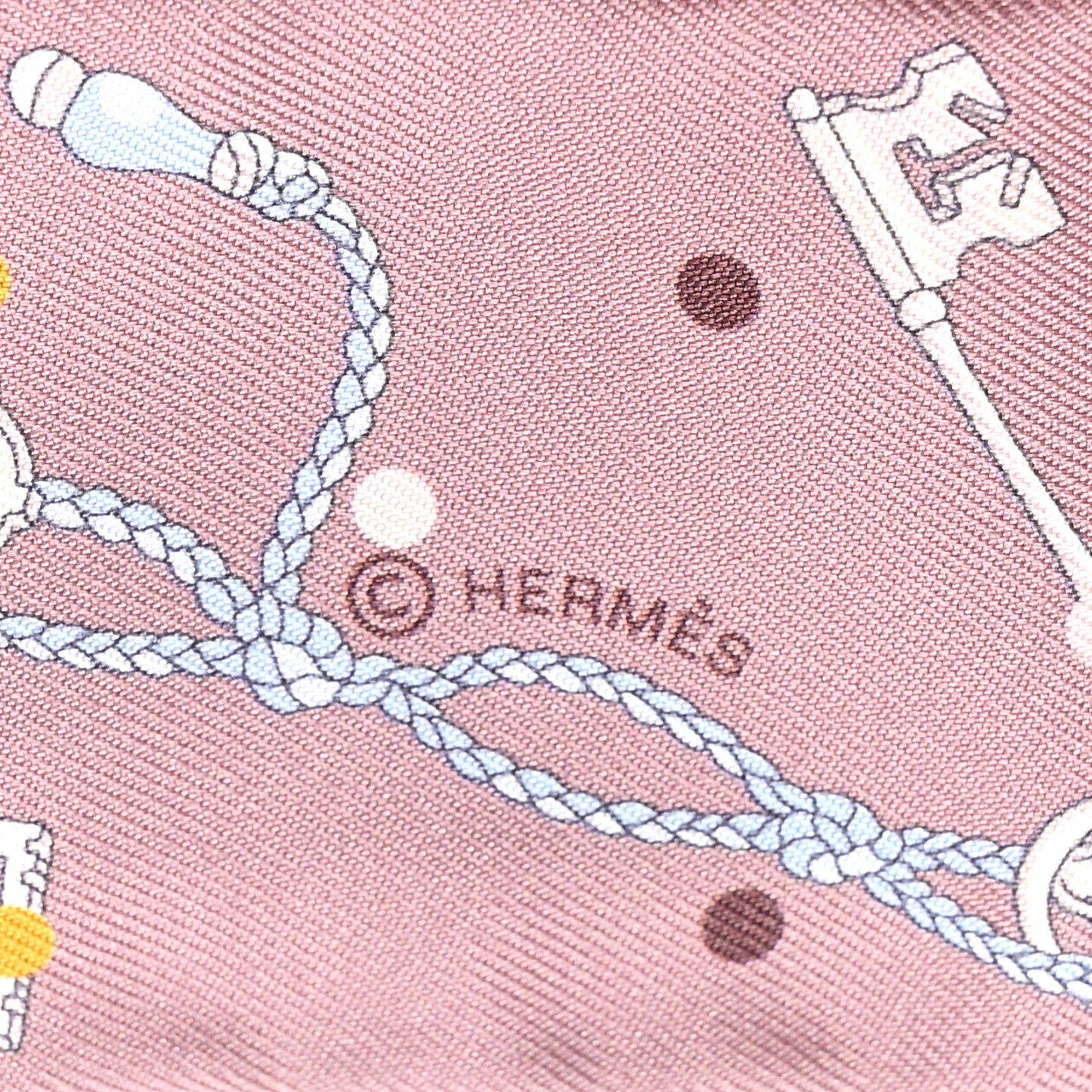Silk Les Cles A Pois Twilly Marron Glace Gris