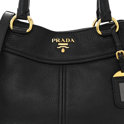 Prada Vitello Daino Tote Daino Tote Black 8 of 10
