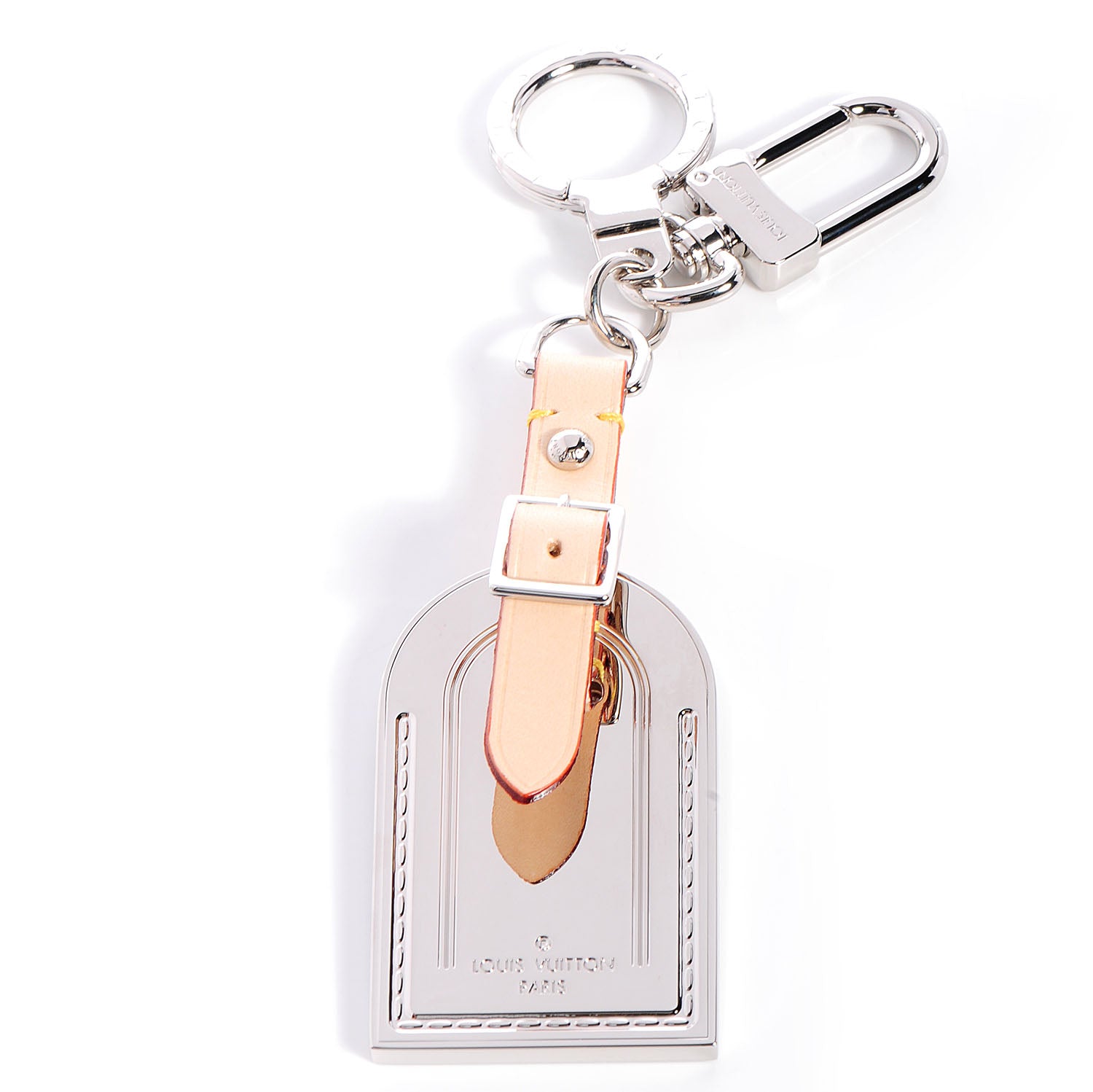 Louis Vuitton Luggage Tag Key Holder Silver 1 of 7