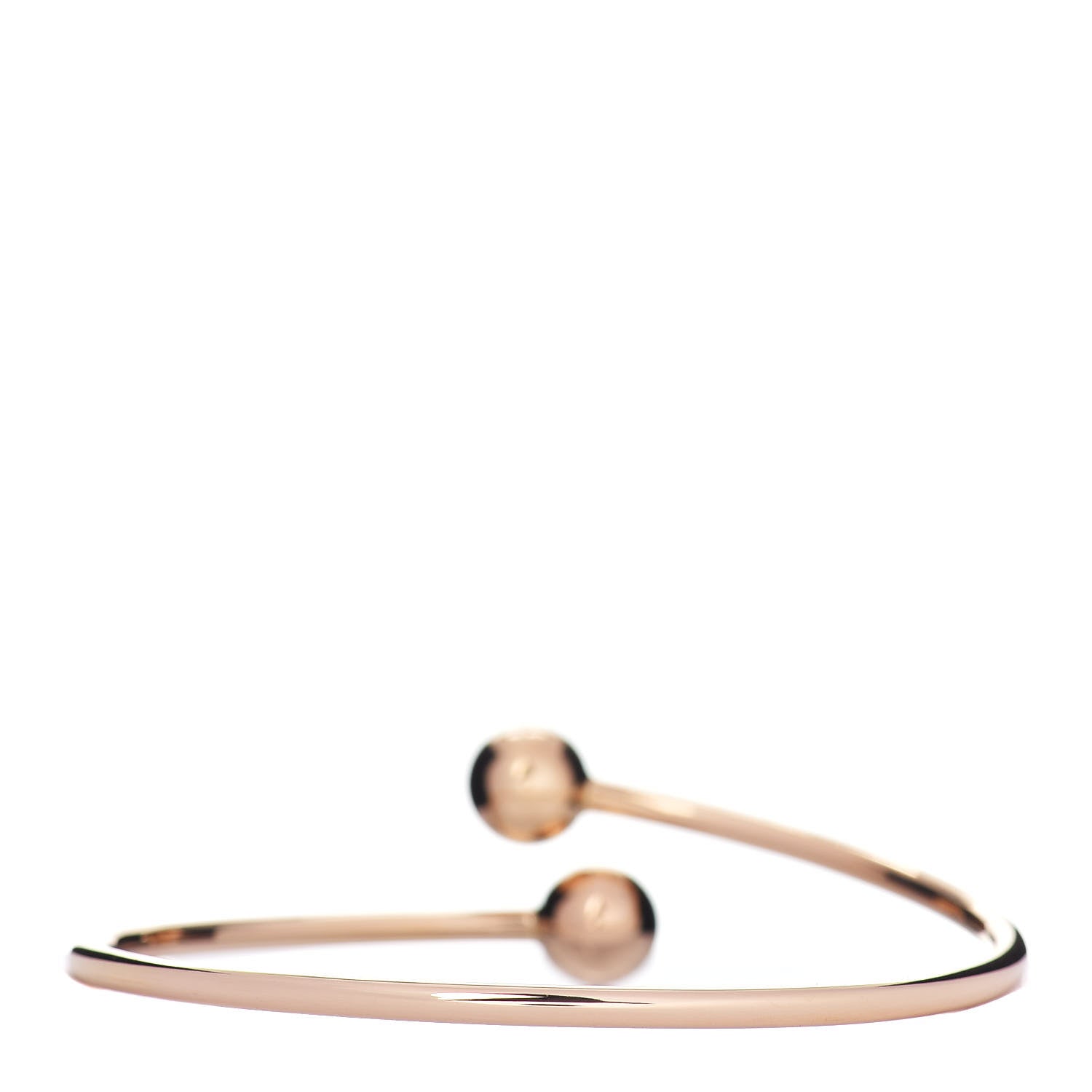 Tiffany 18K Rose Gold 8mm HardWear Ball Bypass Bracelet 3 of 5