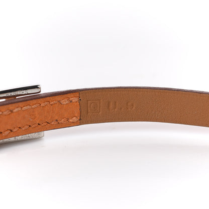 Hermes Epsom Hapi 3 MM Triple Tour Wrap Bracelet S Orange 4 of 6
