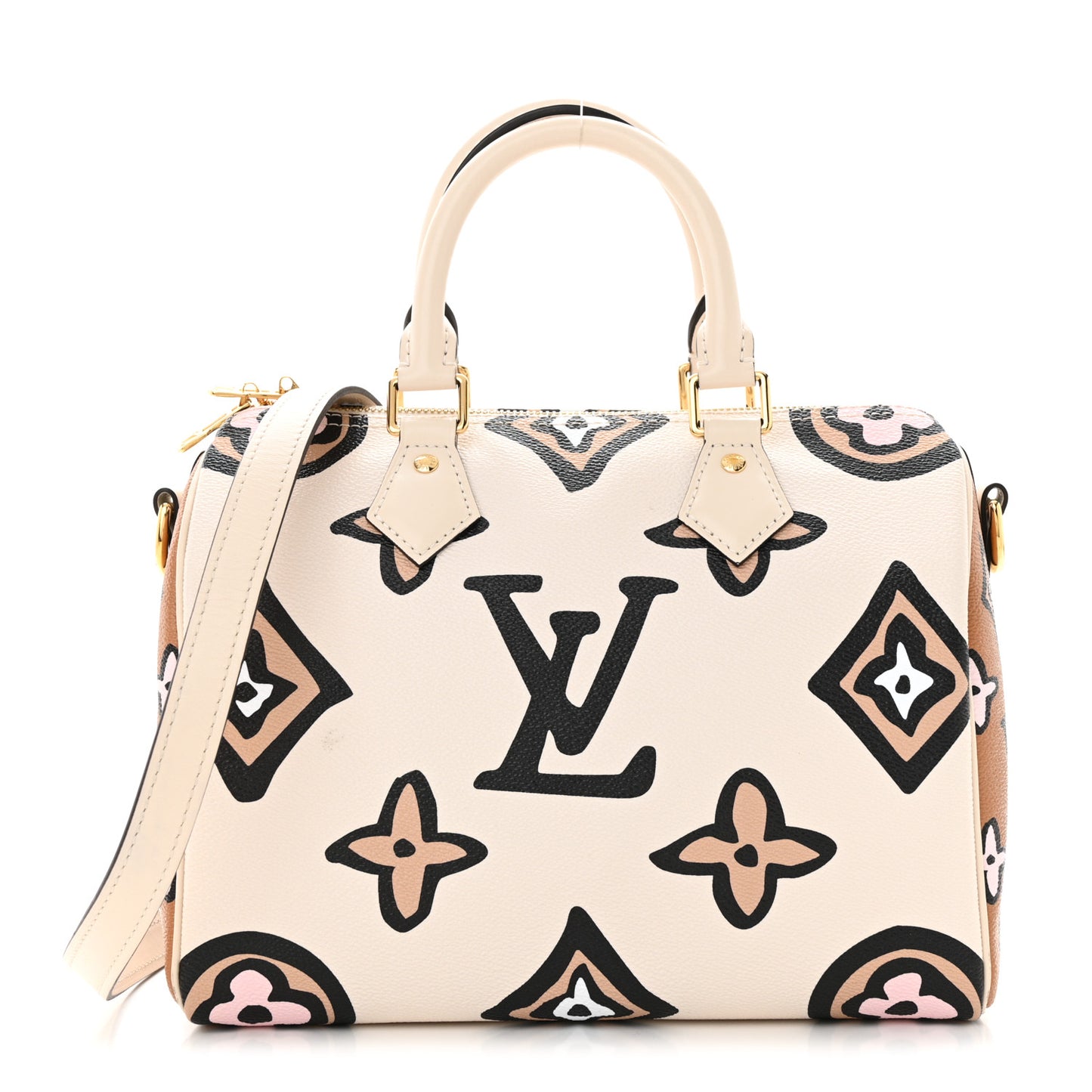 Monogram Giant Wild At Heart Speedy Bandouliere 25 Creme