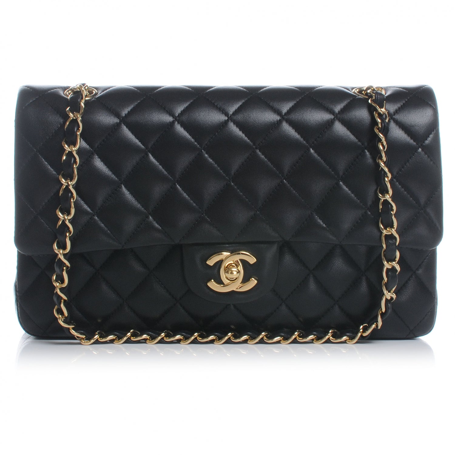 Chanel Lambskin Medium Double Flap Black 1 of 7