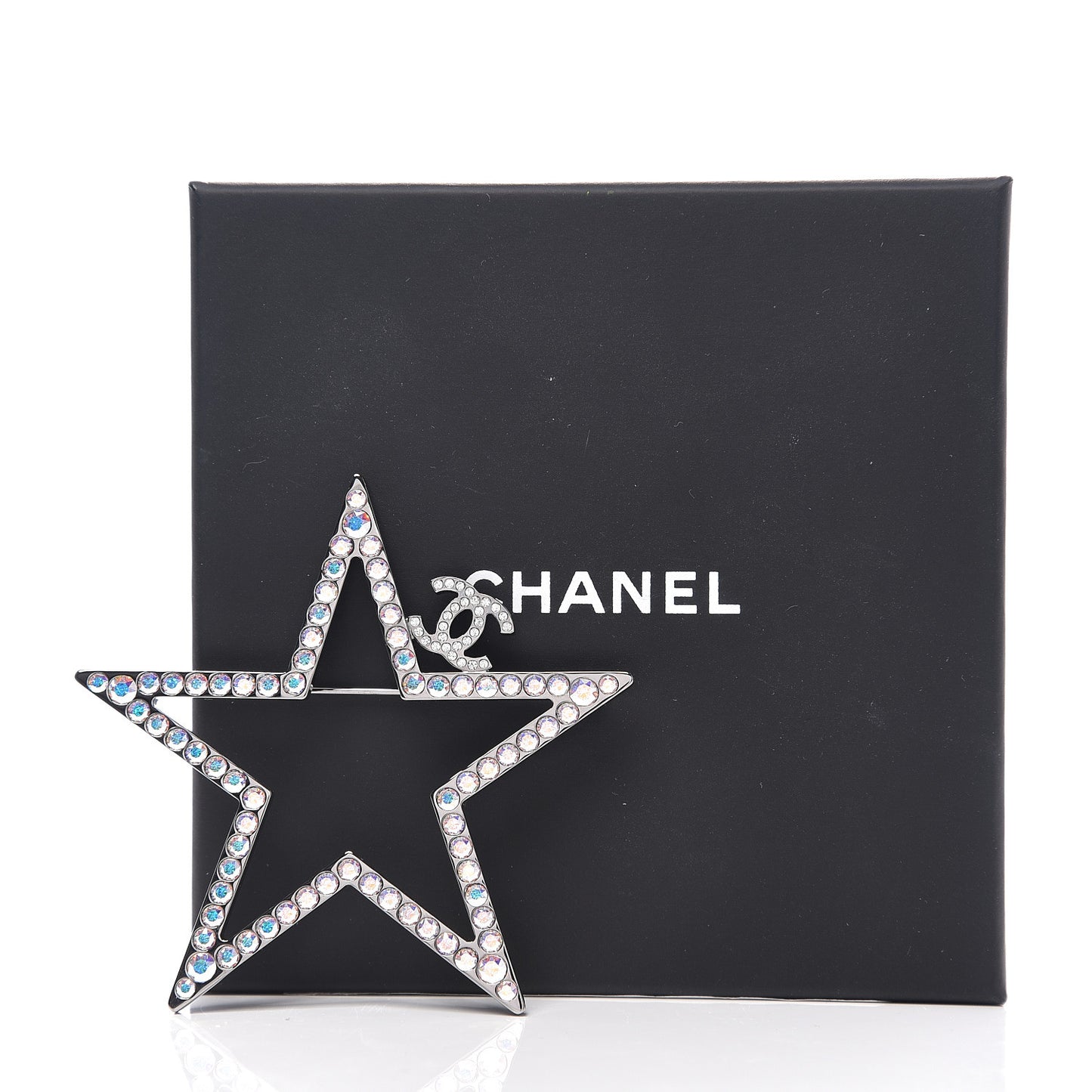 Ruthenium Crystal Star CC Brooch