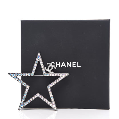 Chanel Ruthenium Crystal Star CC Brooch 4 of 4