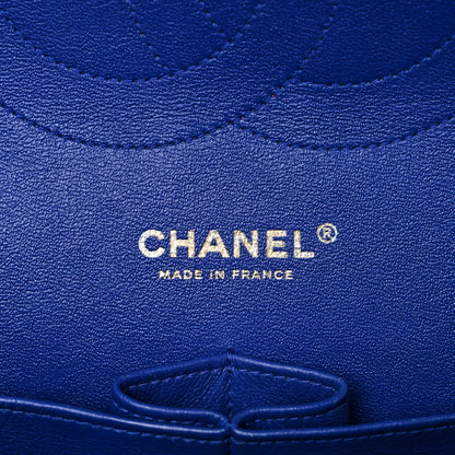 Chanel Lambskin Quilted Jumbo Double Flap Blue 6 of 22