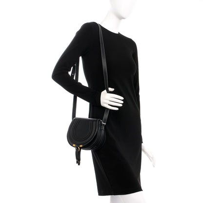 Chloe Calfskin Mini Marcie Round Crossbody Bag Black 2 of 8