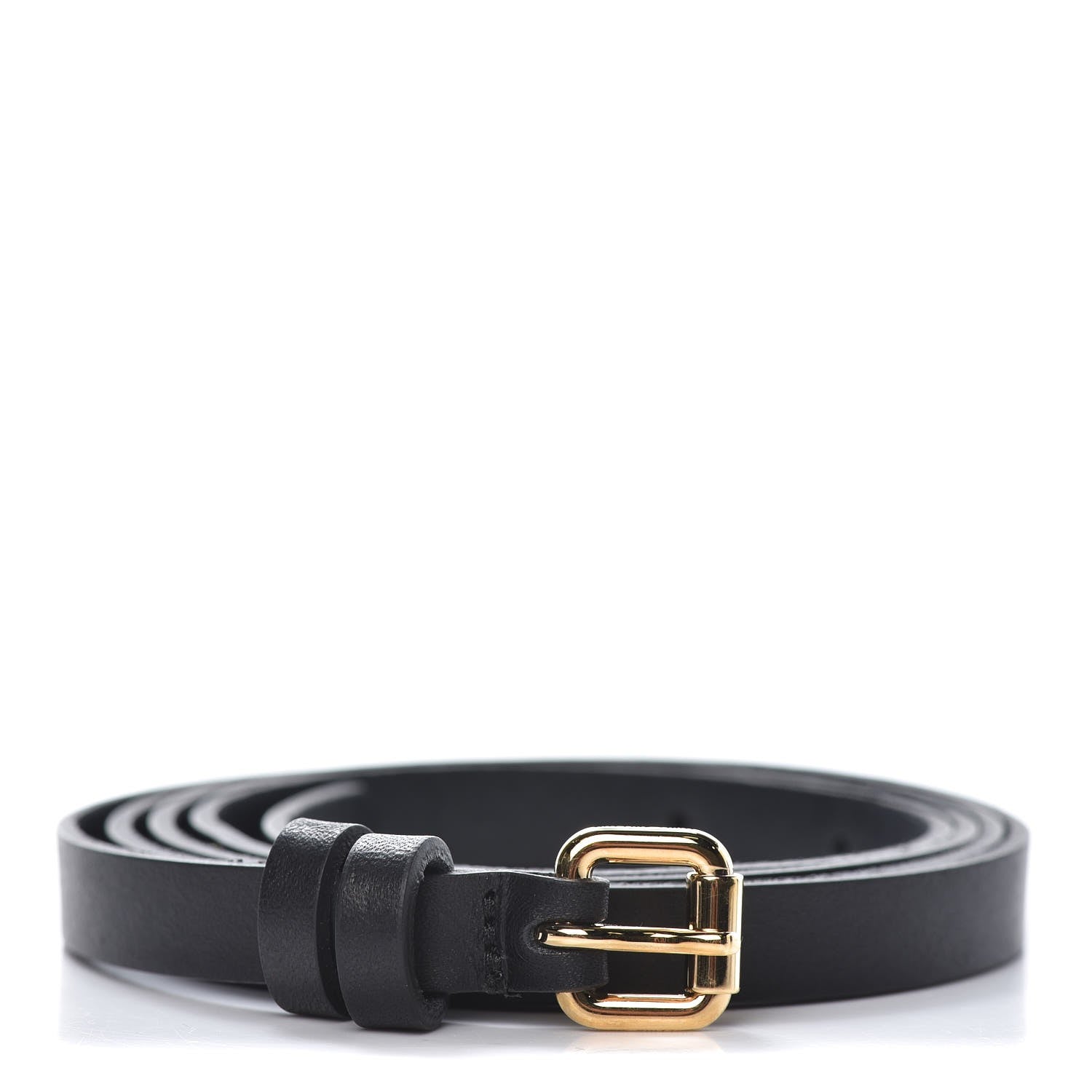 Louis Vuitton Calfskin Skinny Belt 92 Black 1 of 8