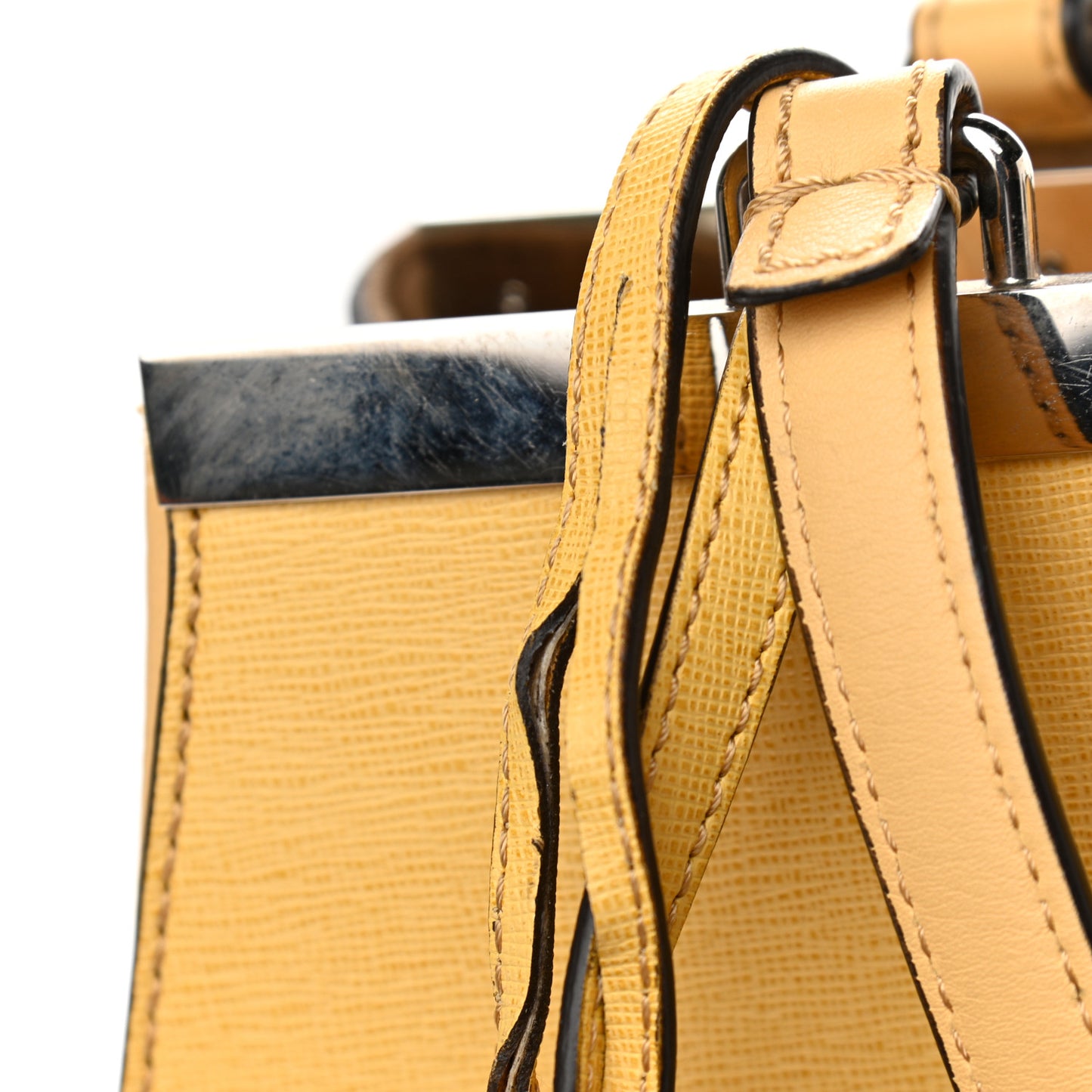 Vitello Elite Flamingo Large 3Jours Tote Giallo Alchemy