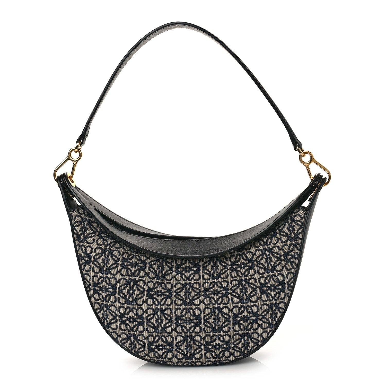 Loewe Jacquard Anagram Calfskin Small Luna Navy Black 1 of 8