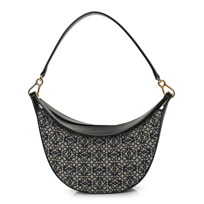 Loewe Jacquard Anagram Calfskin Small Luna Navy Black 1 of 8