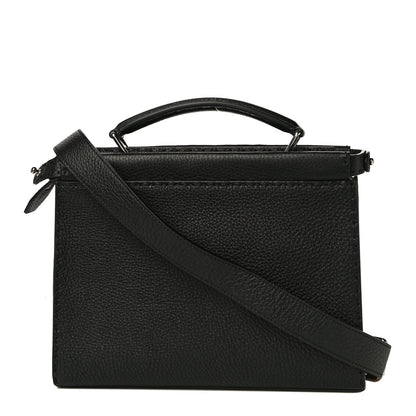 Fendi Cuoio Romano Selleria Monster Eyes Mini Peekaboo Iconic Fit Satchel Black 1 of 10
