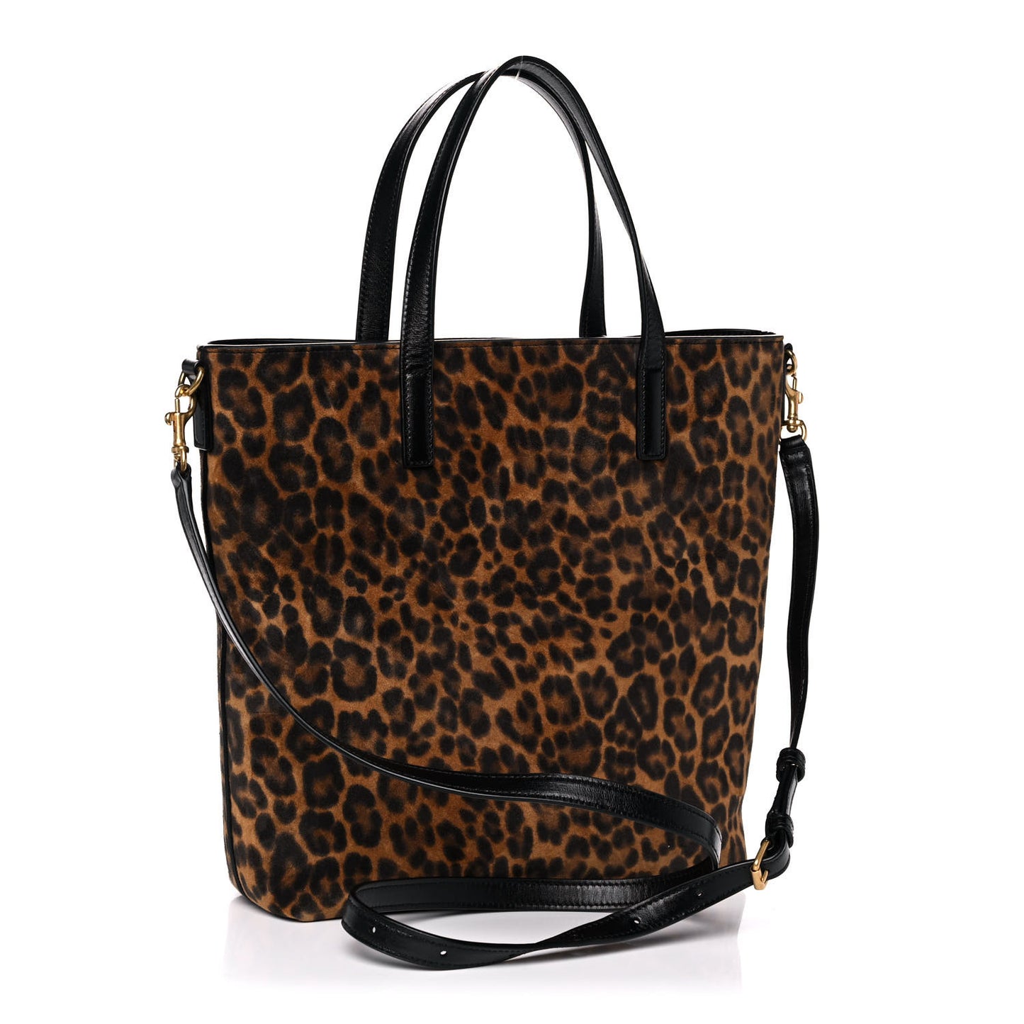 Suede Leopard Print Toy Shopping Tote Naturale