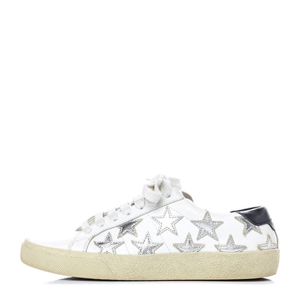 Saint Laurent Nappa Star Court Sneakers 34 Off White 1 of 13