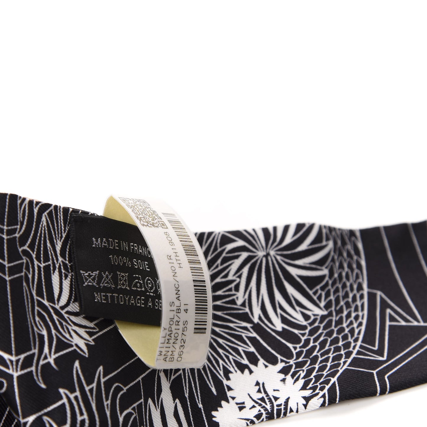Silk Animapolis Twilly Black White