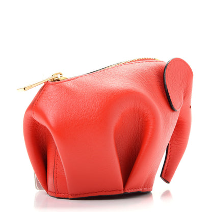 Loewe Calfskin Elephant Coin Purse Red 3 of 6