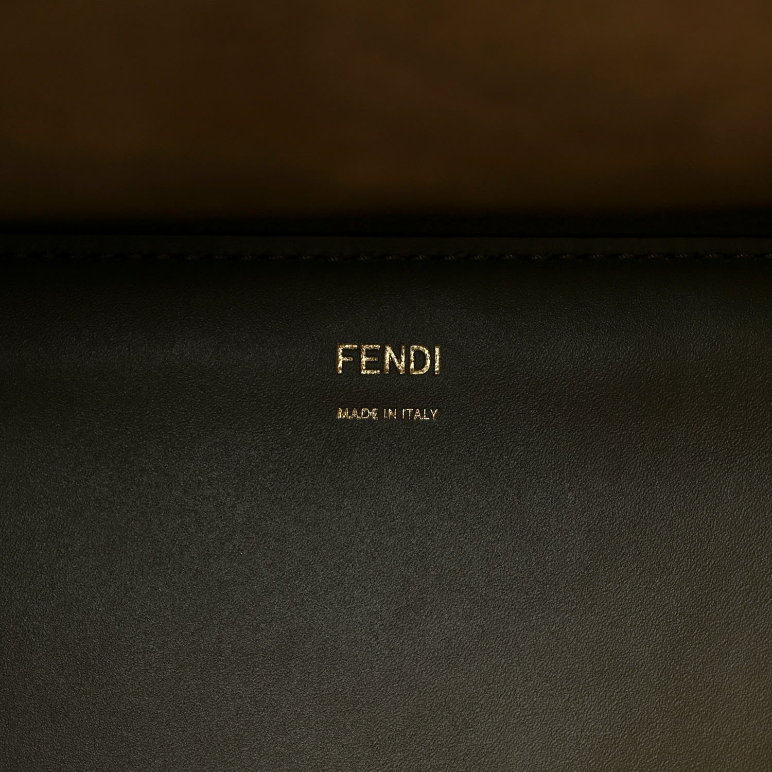 Fendi Vitello King Plexiglass Logo Embossed Large Fendi Sunshine Shopper Tote Wood 6 of 11