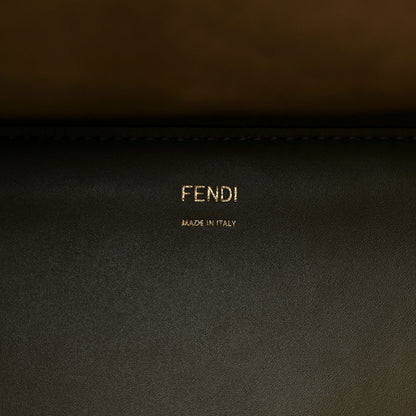 Fendi Vitello King Plexiglass Logo Embossed Large Fendi Sunshine Shopper Tote Wood 6 of 11
