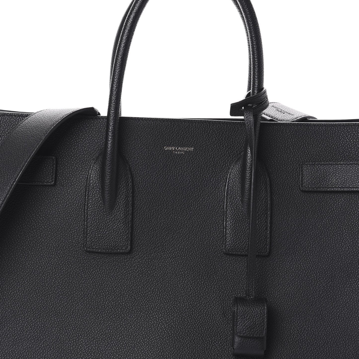Grained Calfskin Large Sac De Jour Carryall Black