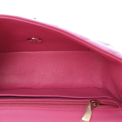 Chanel Lambskin Quilted Mini Rectangular Flap Fuchsia 5 of 11