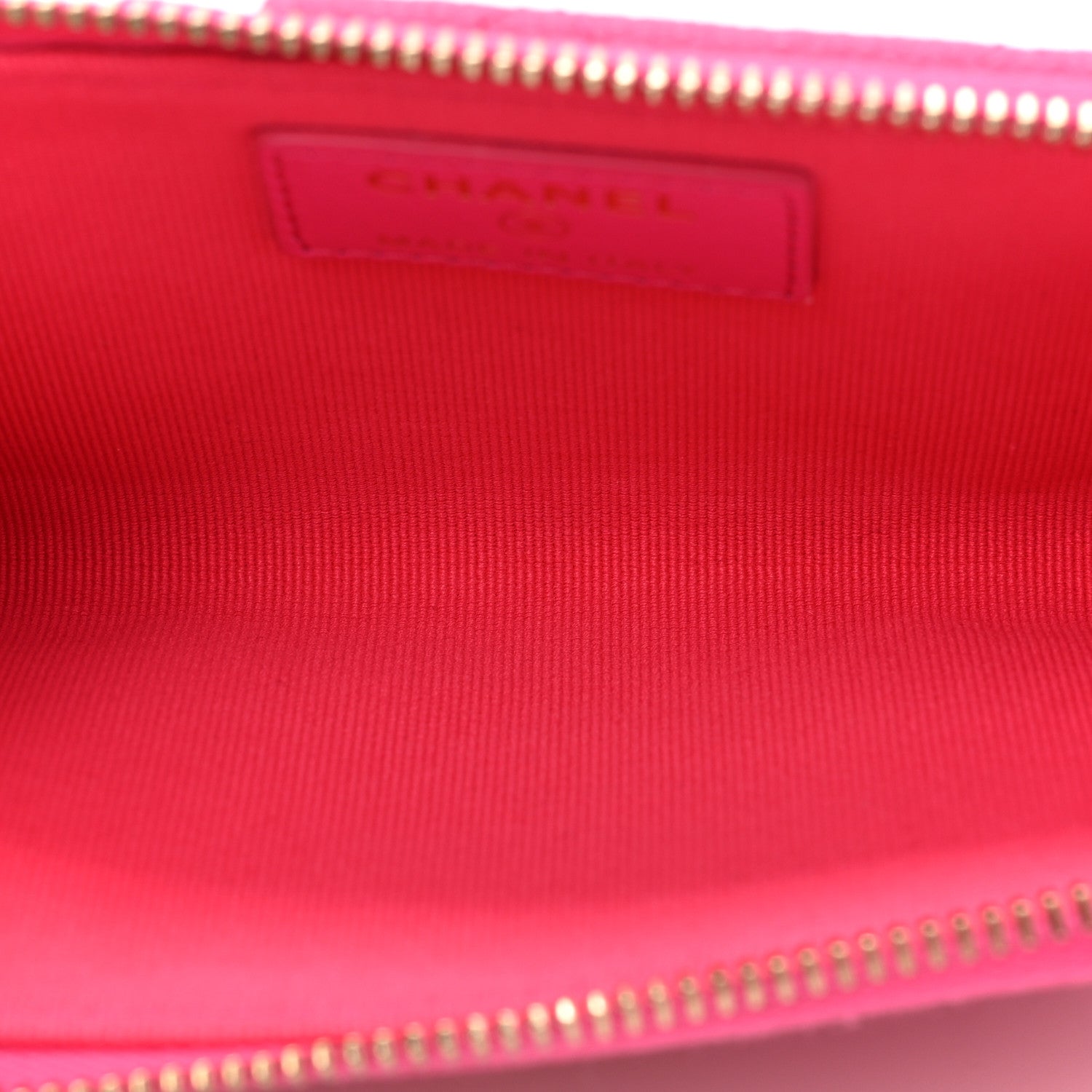 Chanel Caviar Quilted CC Zip Around Card Holder Pink 6 of 12
