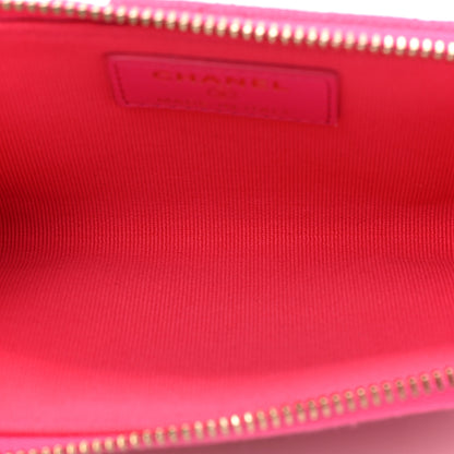 Chanel Caviar Quilted CC Zip Around Card Holder Pink 6 of 12
