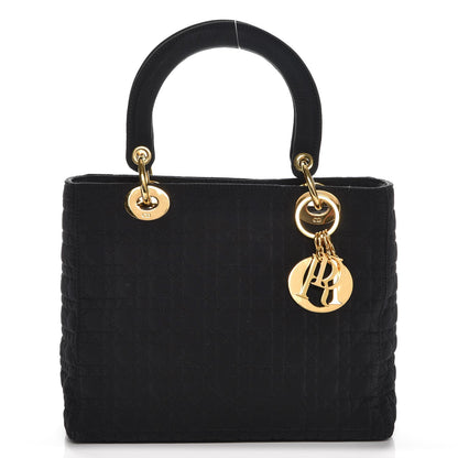 Christian Dior Nylon Cannage Medium Lady Dior Black 1 of 16