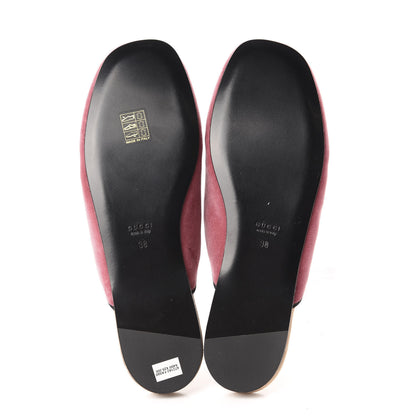 Gucci Velvet Crystal Snake Embroidered Womens Slippers Tibet Red 6 of 9