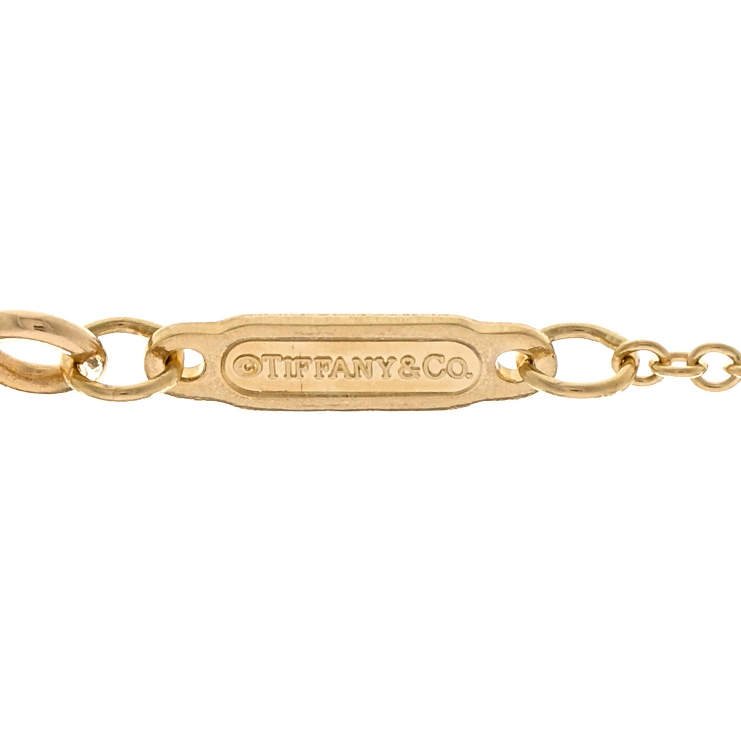 Tiffany 18K Yellow Gold Small T Smile Pendant Necklace 4 of 5
