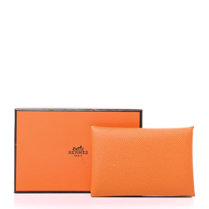 Hermes Epsom Calvi Card Case Abricot 10 of 10
