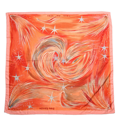 Hermes Cashmere Silk Feux Du Ciel Scarf 140 1 of 9