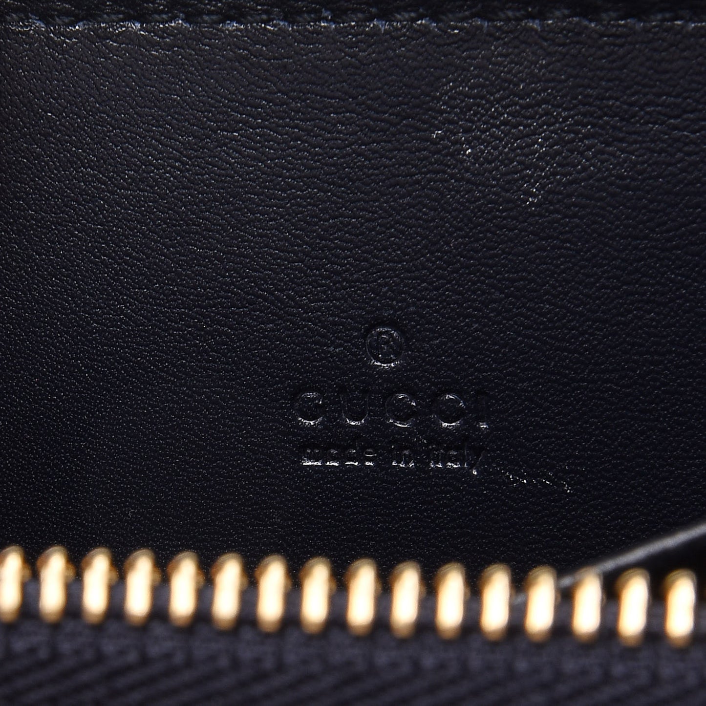 Microguccissima Zip Around Card Case Navy
