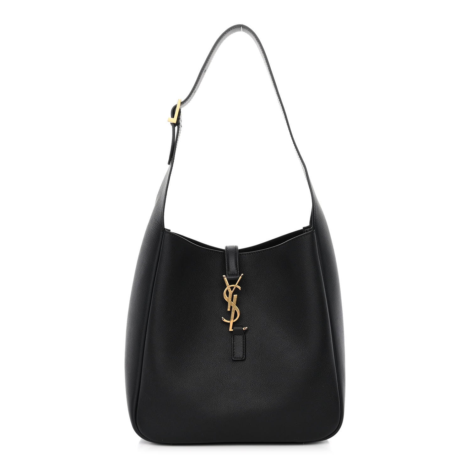 Saint Laurent Smooth Calfskin Small Le 5 A 7 Soft Hobo Black 1 of 10