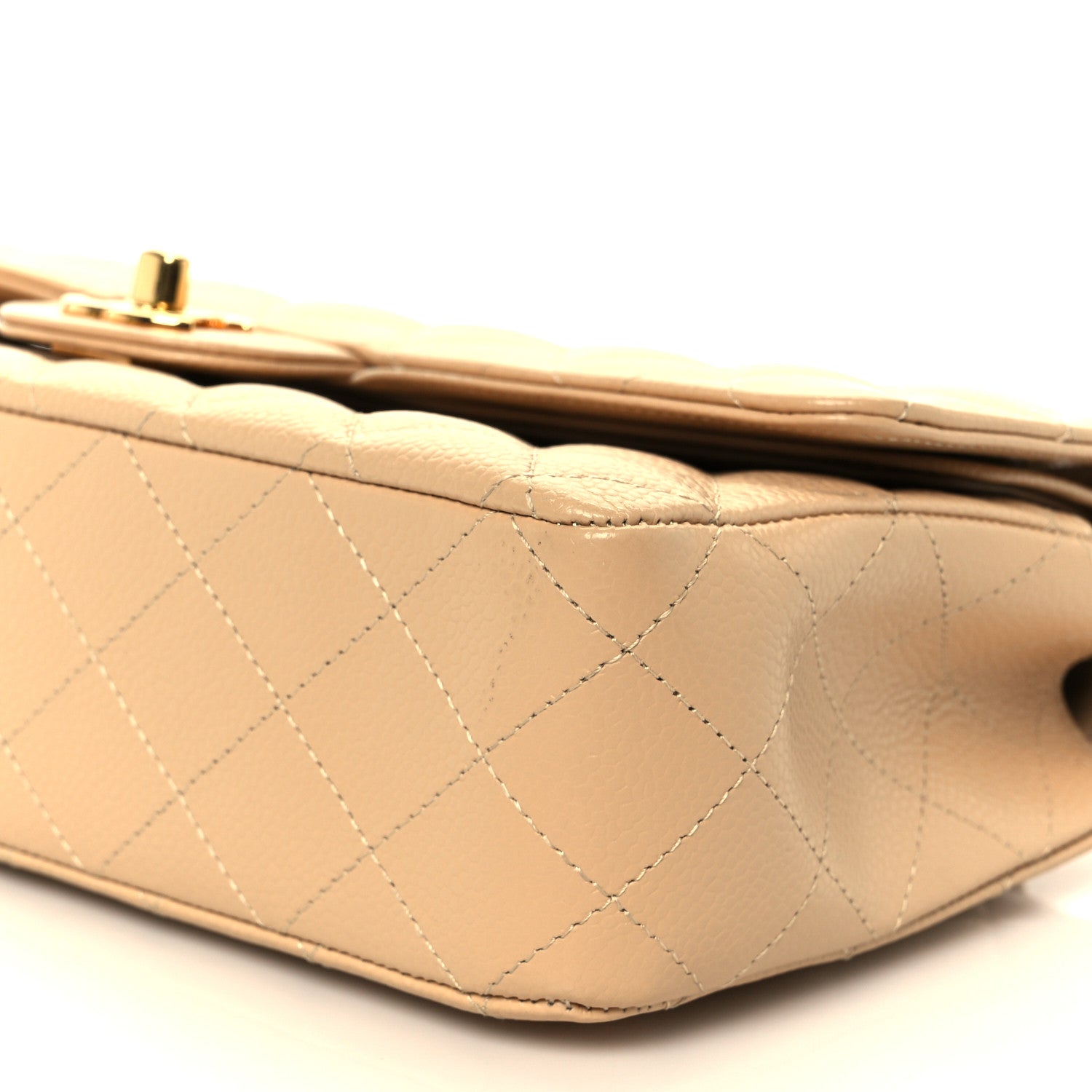 Chanel Caviar Quilted Medium Double Flap Beige Clair 11 of 12
