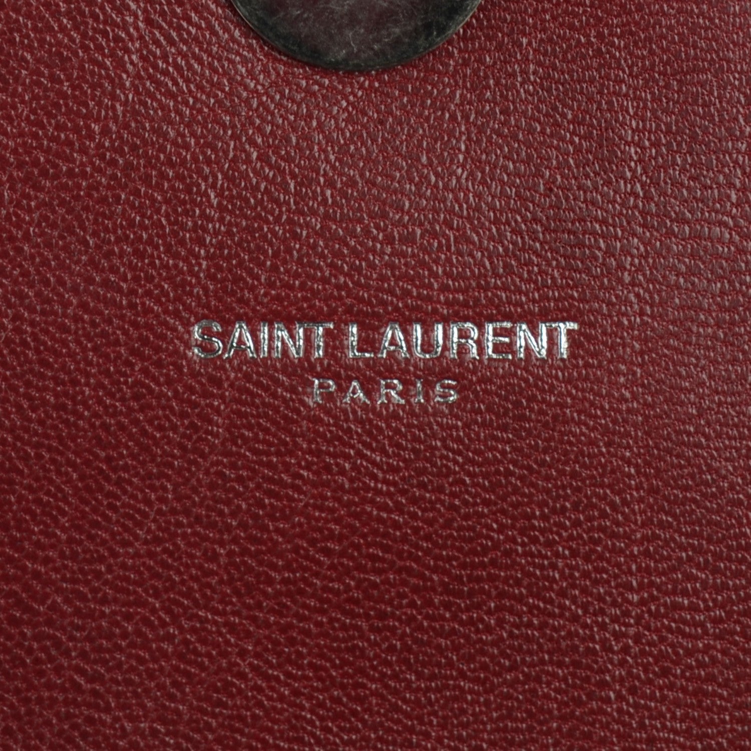 Saint Laurent Sheepskin Matelasse Chevron Large Monogram Satchel Oxblood 6 of 9