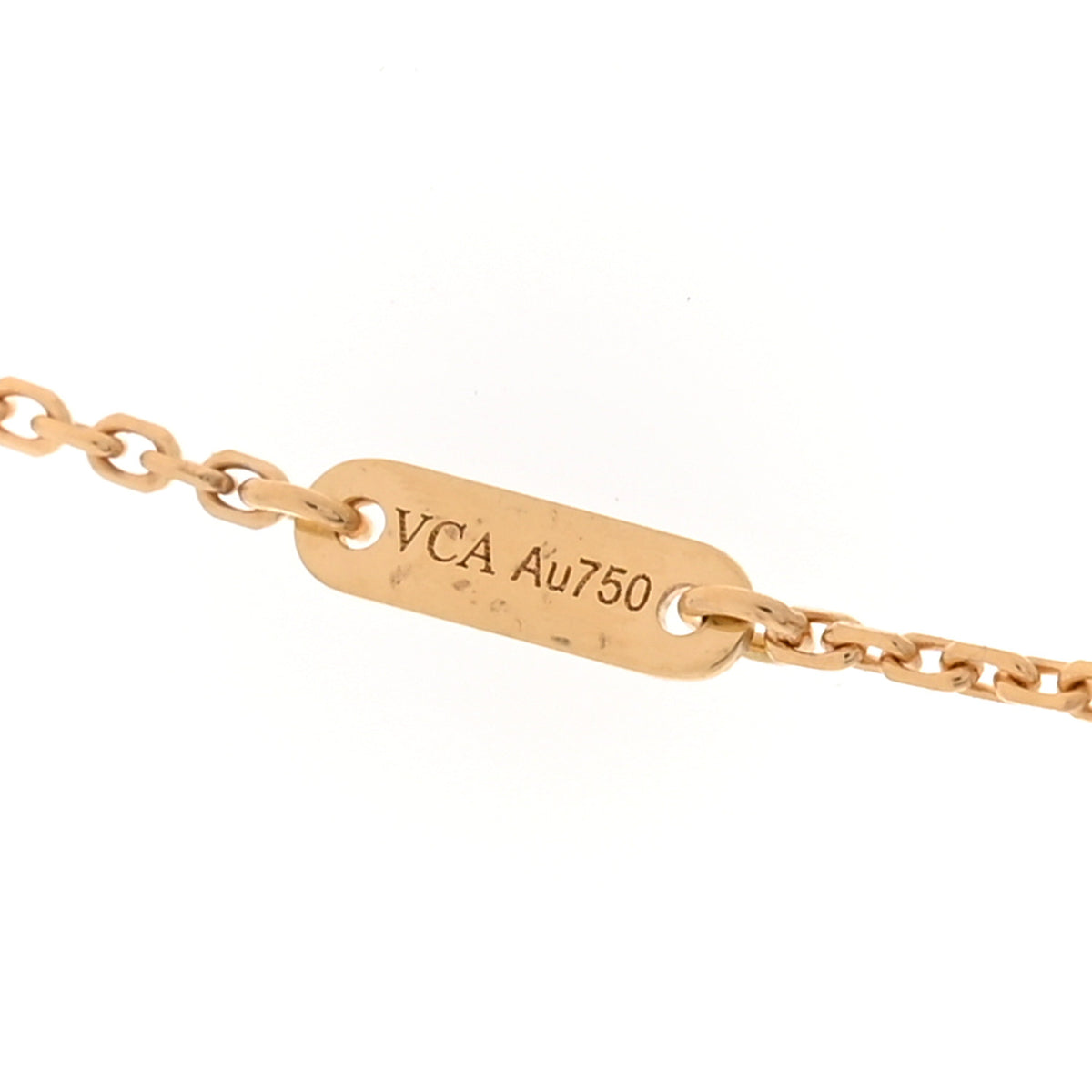 18K Yellow Gold Mother of Pearl Sweet Alhambra Pendant Necklace