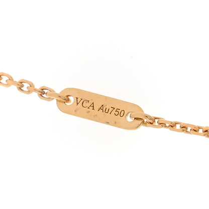Van Cleef & Arpels 18K Yellow Gold Mother of Pearl Sweet Alhambra Pendant Necklace 5 of 6