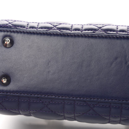 Christian Dior Lambskin Cannage Small Lucky Badges My Lady Dior Navy 12 of 13