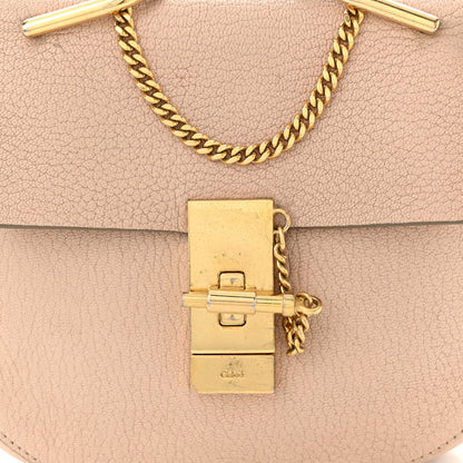 Chloe Grained Lambskin Mini Drew Shoulder Bag Cement Pink 7 of 11