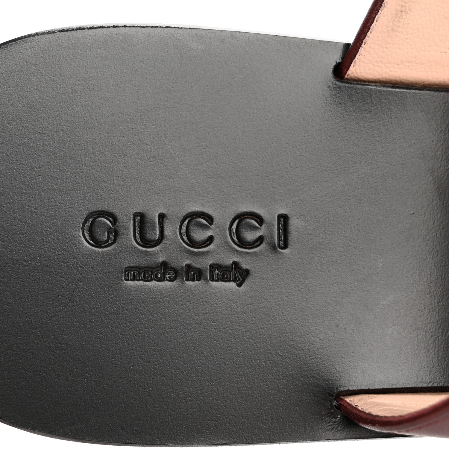 Gucci Calfskin GG Marmont Thong Sandals 36 Vintage Bordeaux 9 of 10