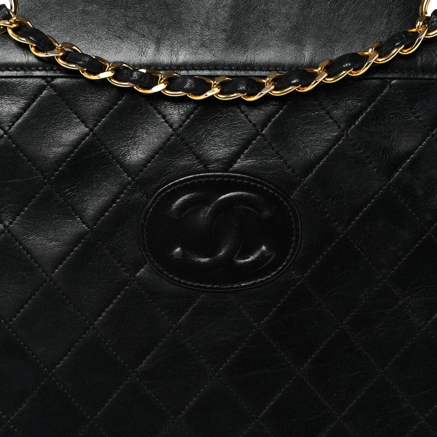 Chanel Lambskin Quilted CC Shoulder Bag Black 9 of 13