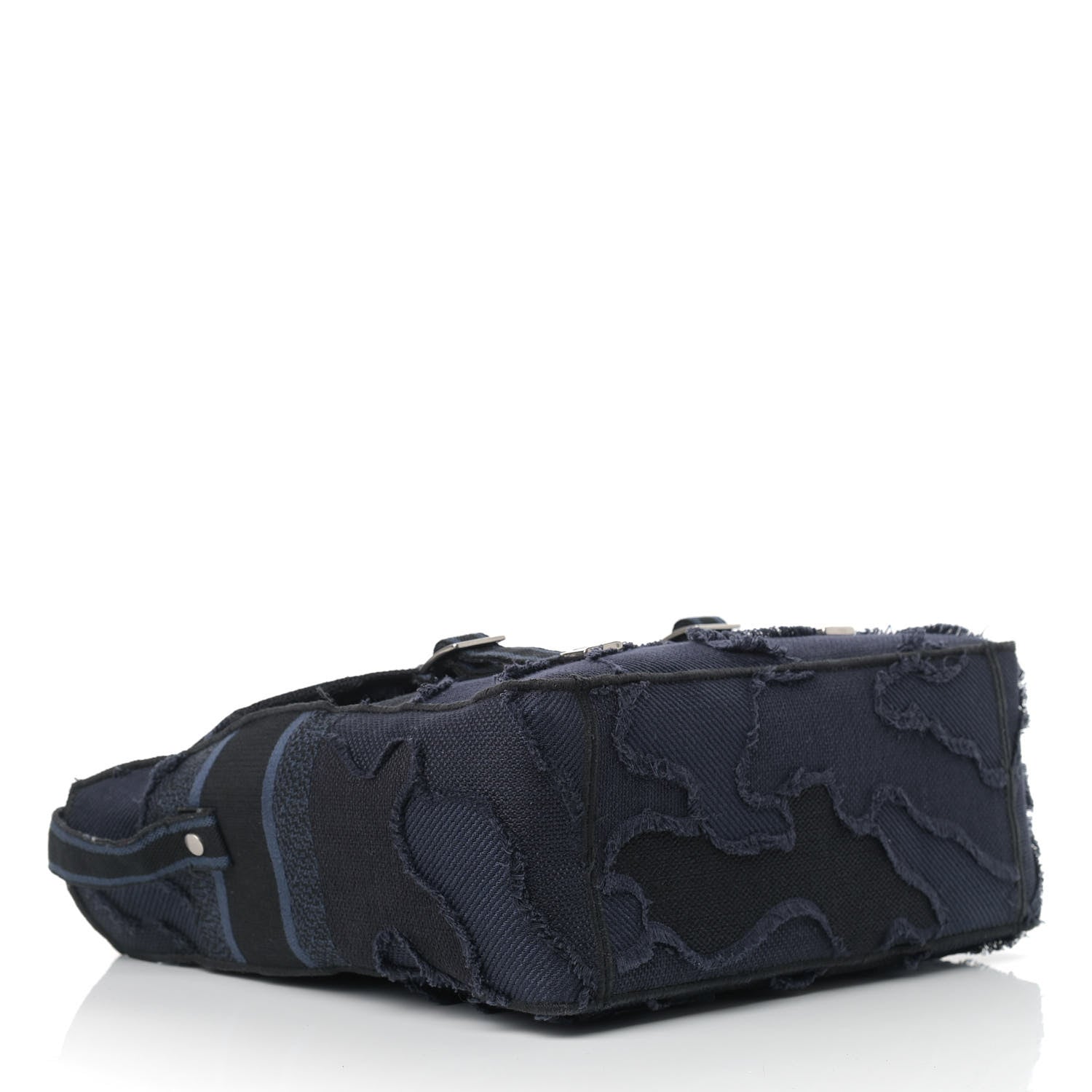 Christian Dior Canvas Embroidered Camouflage Diorcamp Messenger Navy 3 of 8