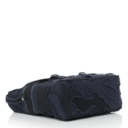 Christian Dior Canvas Embroidered Camouflage Diorcamp Messenger Navy 3 of 8