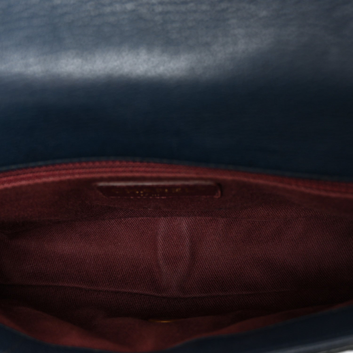 Chanel Patent Goatskin Quilted Medium CC Eyelet Flap Blue 5 of 10