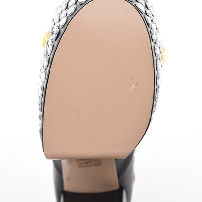 Gucci Malaga Kid Crystal Amilna Platform Loafer 35 Black 8 of 10